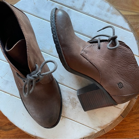 Born Shoes Born Fina Canoe Leather Lace Up Ankle Boots Poshmark